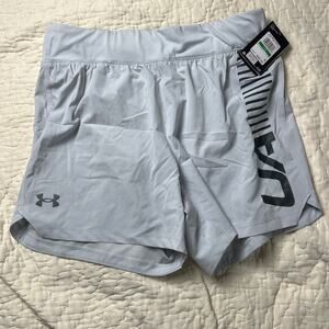 NWT Under Armour Gray Men Athletic Fitted Shorts Size Large